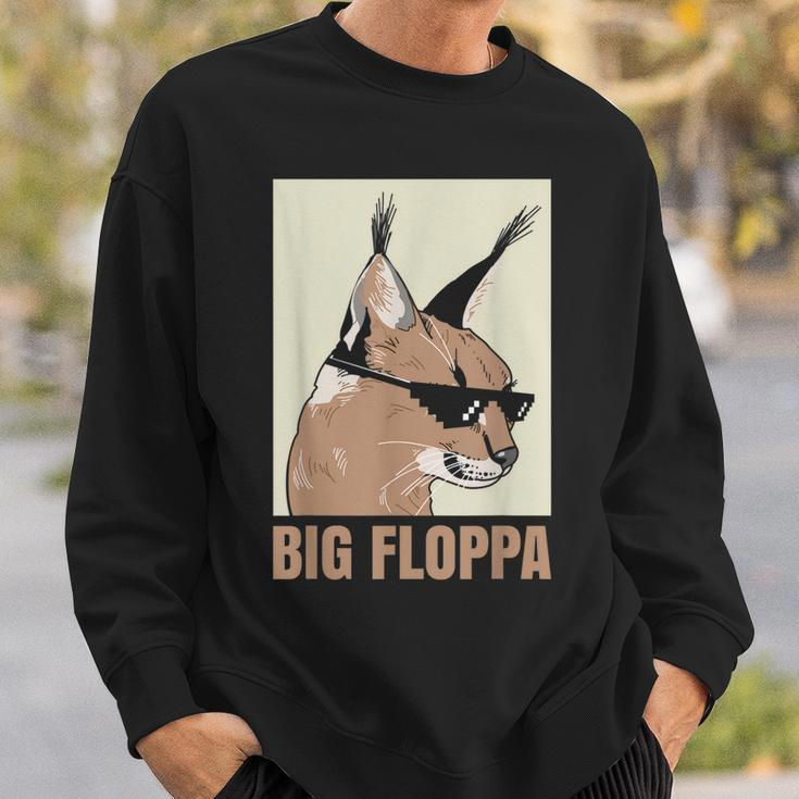 Big Floppa Meme Cat Caracal Cool Funny Cats Caracals Lover Sweatshirt Gifts for Him