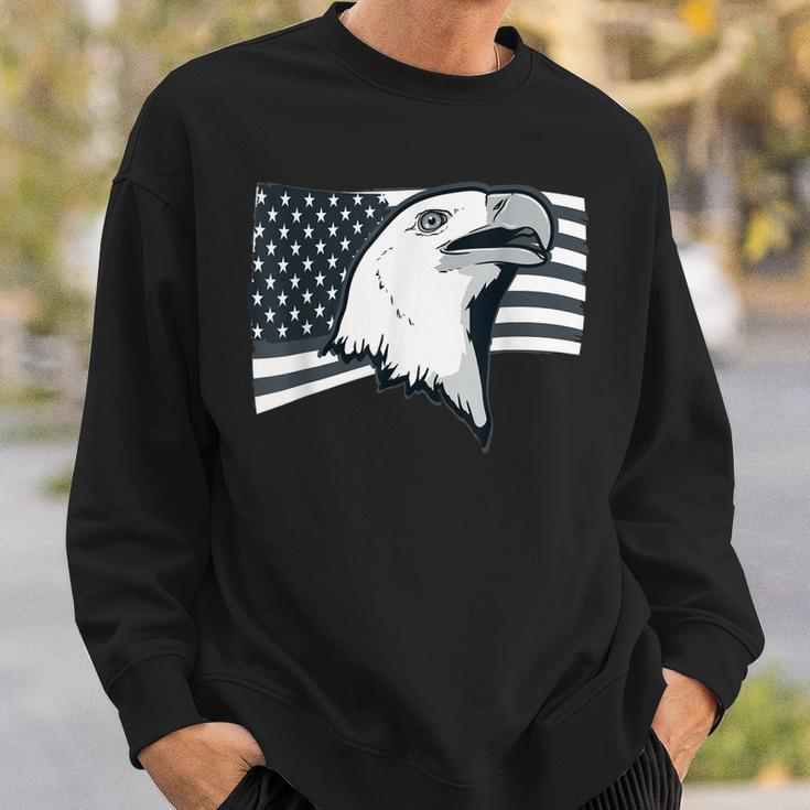 Bird Brave Amerikanische Flagge Sweatshirt Geschenke für Ihn