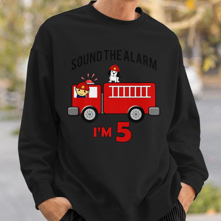 Birthday 5 Year Old Fire Fighter Truck | Firetruck Sweatshirt Gifts for Him