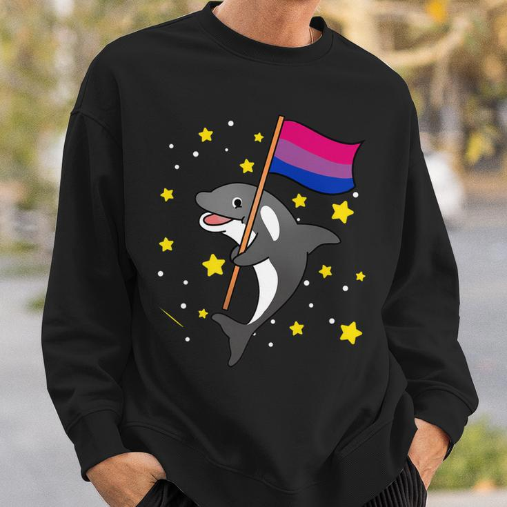 Bisexual Pride Orca Bisexual Sweatshirt Gifts for Him