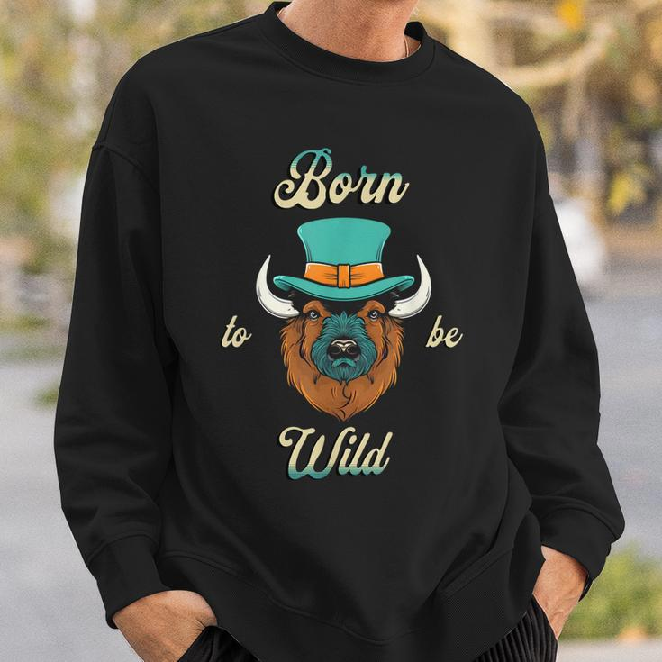 Bison Chic Elegance Born To Be My Wild Spirit Animal Sweatshirt Gifts for Him