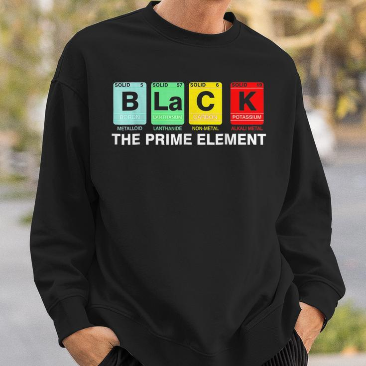 Black The Prime Element Black History Month Periodic Table Sweatshirt Gifts for Him