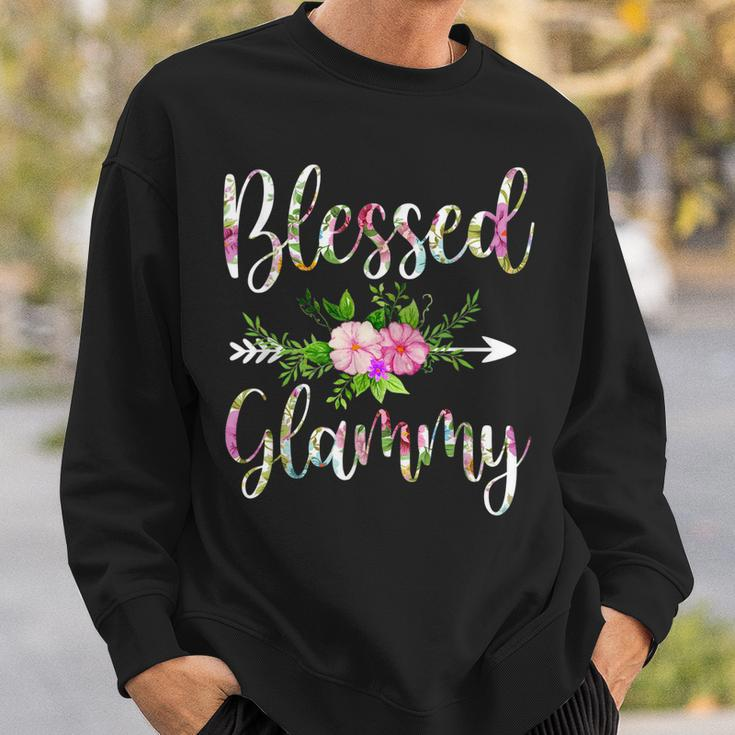 Blessed Glammy Floral For Women Mothers Day Grandma Sweatshirt Gifts for Him