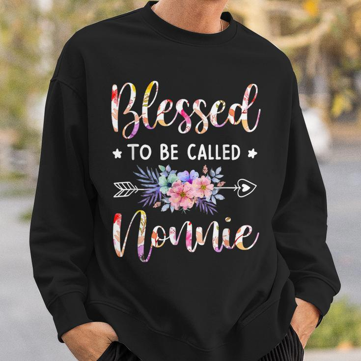 Blessed To Be Called Nonnie Floral Mothers Day Sweatshirt Gifts for Him
