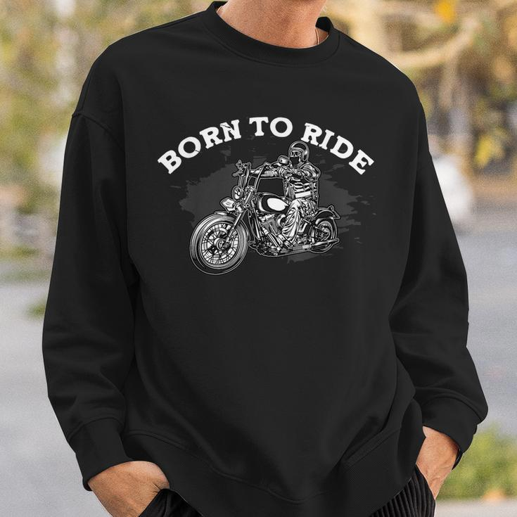 Born To Ride Motorradfahrer Motorrad Geschenk Biker Motorrad Sweatshirt Geschenke für Ihn