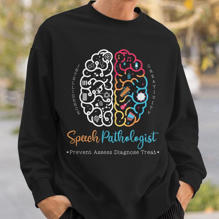 Brain Of A Speech Pathologist Speech Language Therapy Sweatshirt Gifts for Him