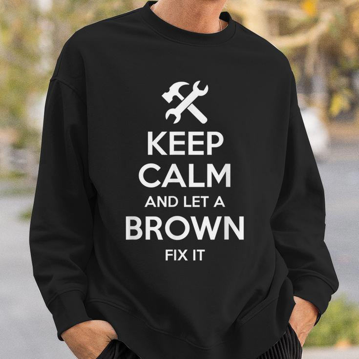 Brown Funny Surname Birthday Family Tree Reunion Gift Idea Sweatshirt Gifts for Him