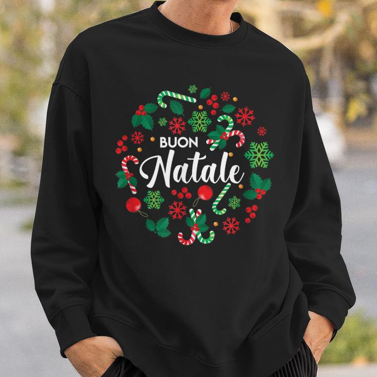 Buon Natale Italian Merry Christmas Holiday Greeting Xmas Men Women Sweatshirt Graphic Print Unisex Gifts for Him