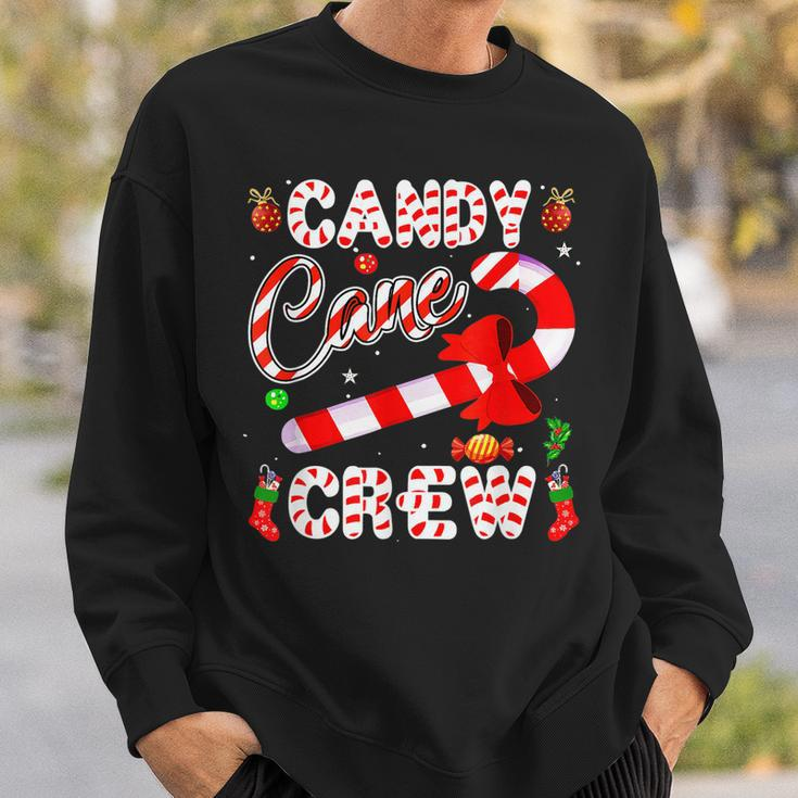 Candy Cane Crew Funny Christmas Candy Lover X Mas Pajama Men Women Sweatshirt Graphic Print Unisex Gifts for Him