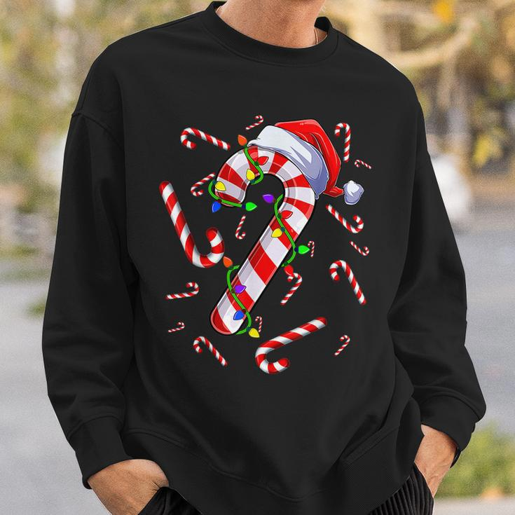 Candy Cane Merry And Bright Red And White Candy Costume Men Women Sweatshirt Graphic Print Unisex Gifts for Him