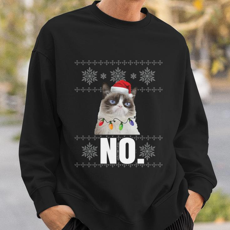 Cat No Grumpy Xmas Cats No Ugly Christmas Funny Gift Cute Gift Sweatshirt Gifts for Him