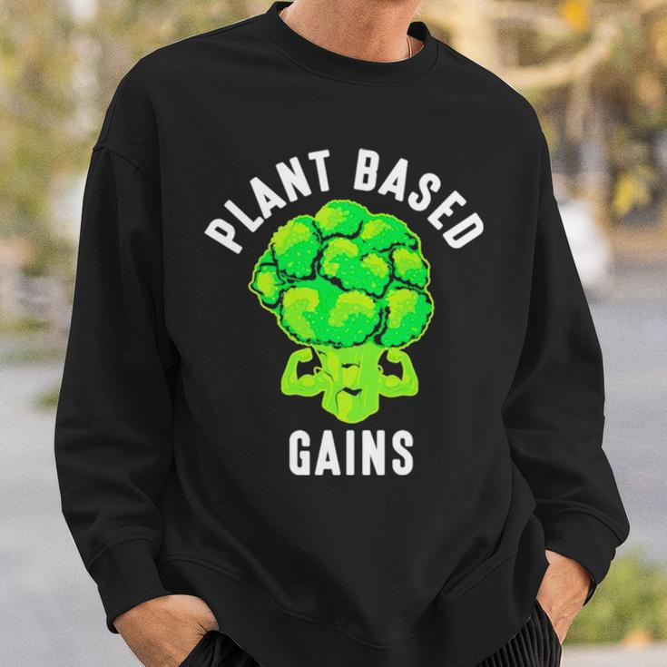Cauliflower Plant Based Gains Sweatshirt Gifts for Him