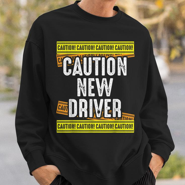 Caution New Driver - Driving Licence Celebration Men Women Sweatshirt Graphic Print Unisex Gifts for Him