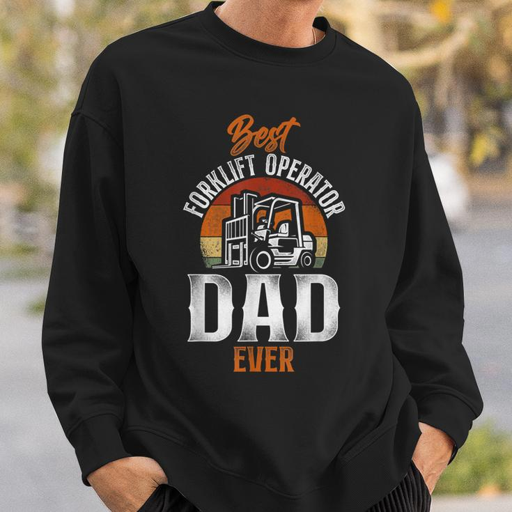 Certified Forklift Truck Operator Dad Father Retro Vintage Sweatshirt Gifts for Him