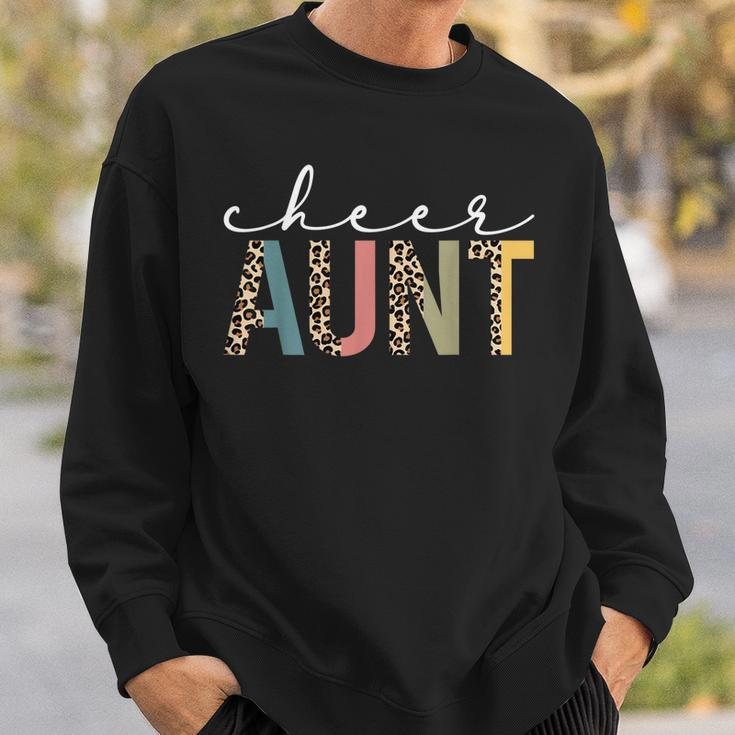 Cheer Aunt Leopard Cheerleading Props Cute Cheer For Coach Sweatshirt Gifts for Him