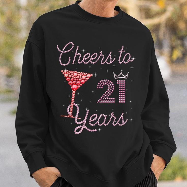 Cheers To 21 Years 21St Birthday 21 Years Old Bday Sweatshirt Gifts for Him