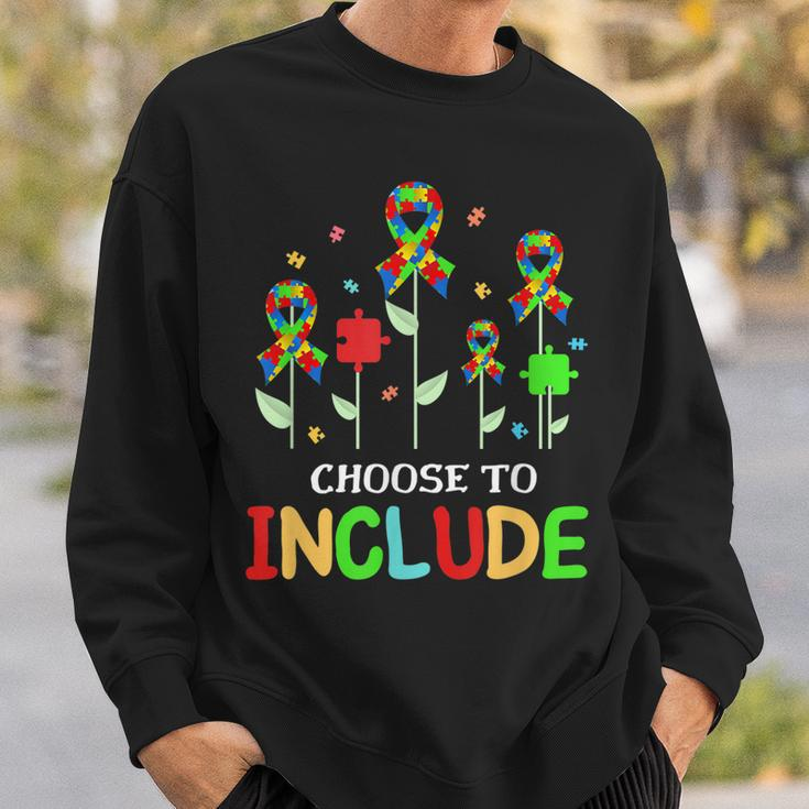 Choose To Include Special Education Teacher Autism Awareness Sweatshirt Gifts for Him