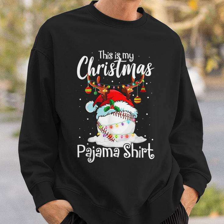 This Is My Christmas Baseball-Pyjama Für Mama Frauen Mädchen Sweatshirt Geschenke für Ihn