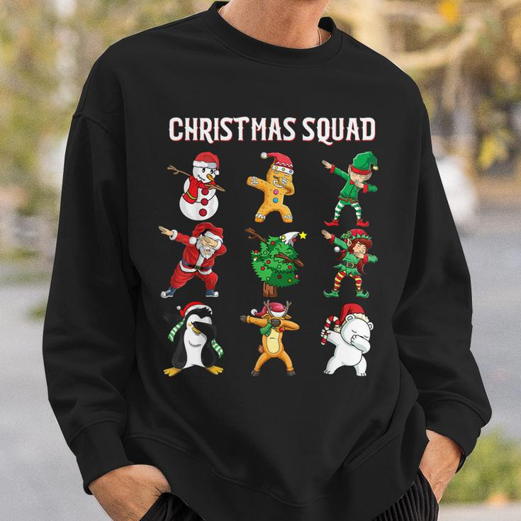 Christmas Squad Dab Santa Friends Matching Family Christmas Men Women Sweatshirt Graphic Print Unisex Gifts for Him