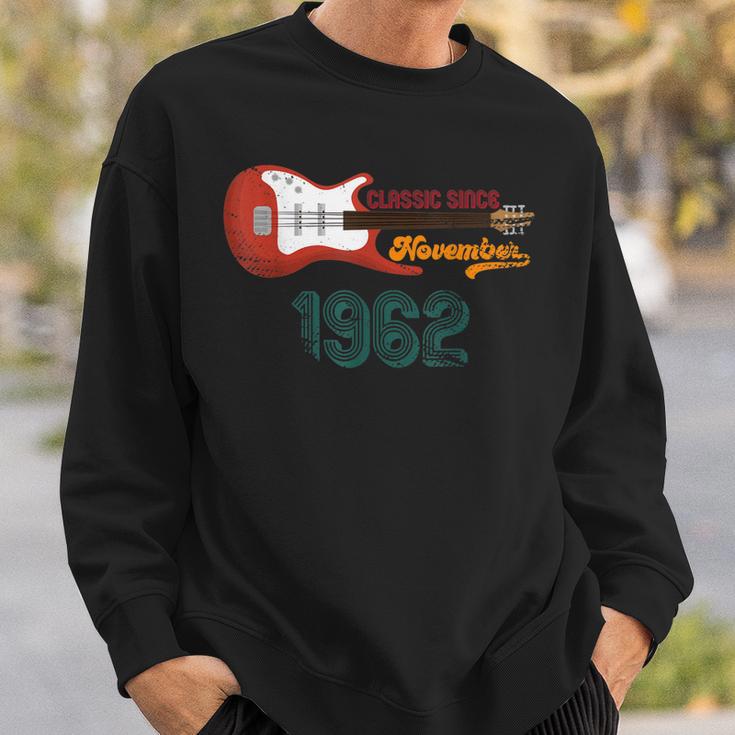 Classic Since November 1962 61 Geburtstag Gitarrenliebhaber Sweatshirt Geschenke für Ihn