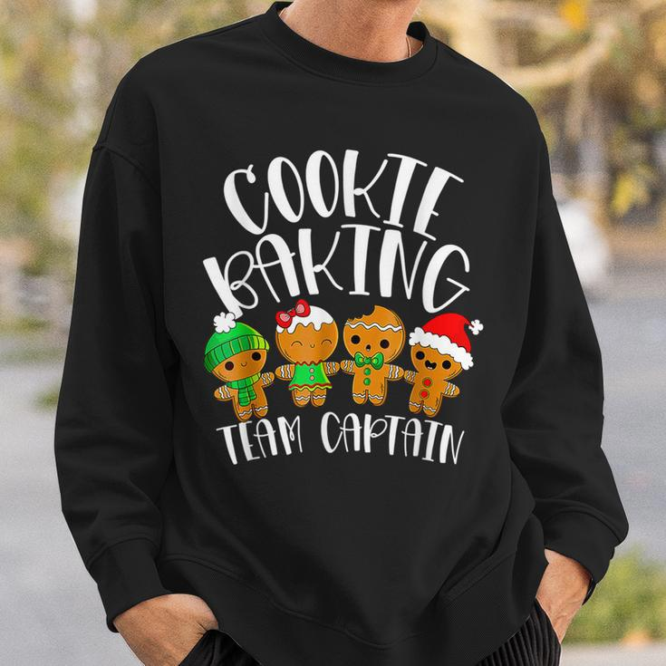 Cookie Baking Team Captain Xmas Bakers Gingerbread Men Women Sweatshirt Graphic Print Unisex Gifts for Him