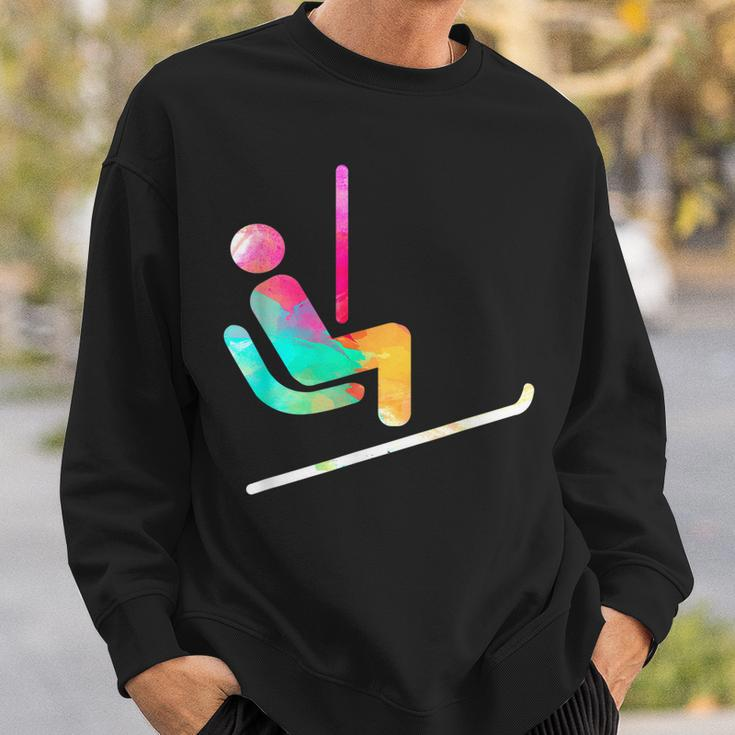 Cool Ski Skier Art Winter Sports Skiing Athlete Holiday Men Women Sweatshirt Graphic Print Unisex Gifts for Him