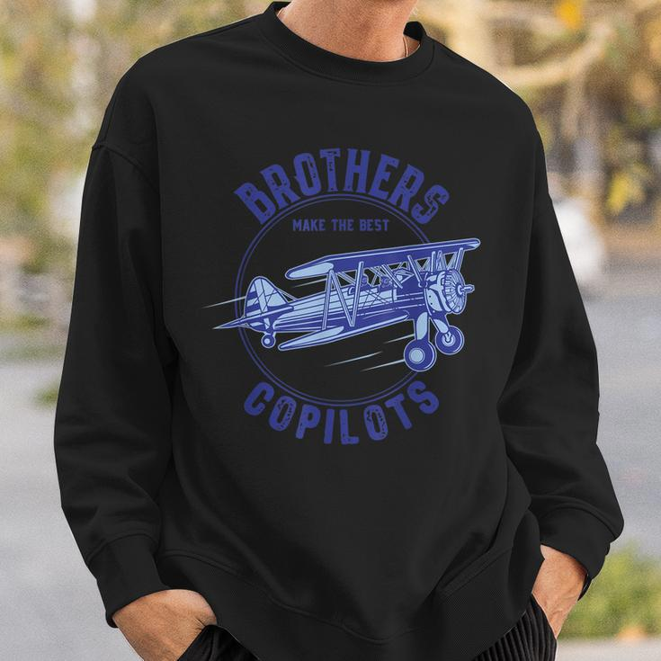 Copilots Brothers Aviation Dad Vintage Plane Sweatshirt Gifts for Him
