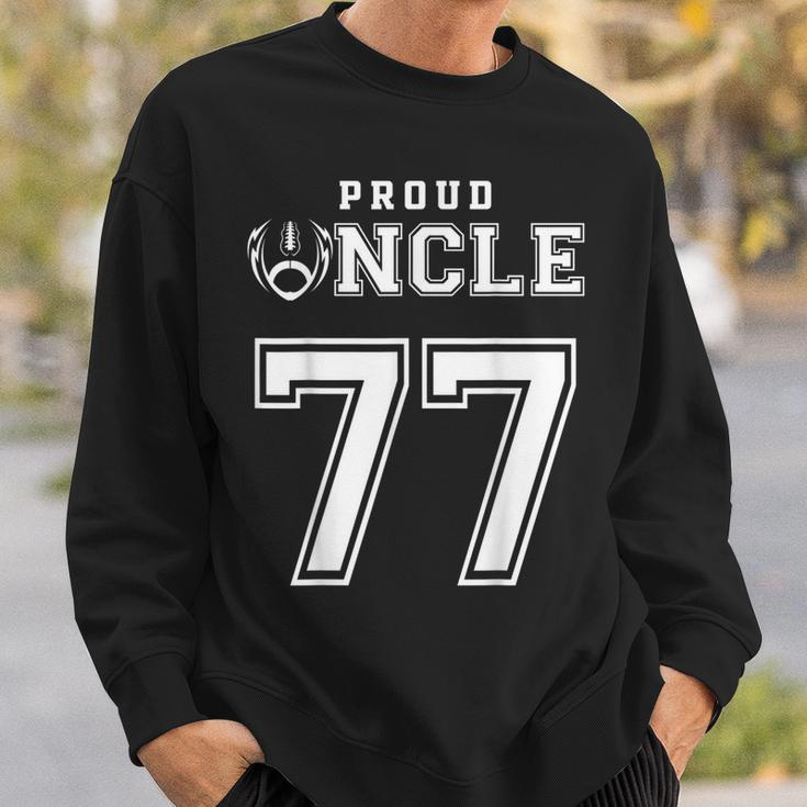 Custom Proud Football Uncle Number 77 Personalized For Men Sweatshirt Gifts for Him
