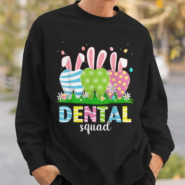 Cute Dentist Tooth Bunny Easter Eggs Dental Squad Easter Sweatshirt Gifts for Him