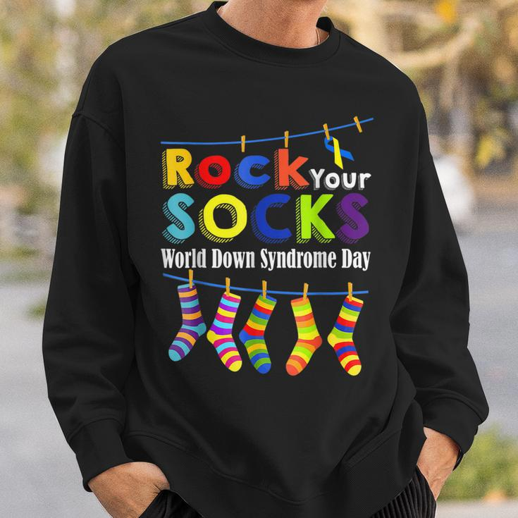 Cute Rock Your Socks 3 21 Trisomy 21 World Down Syndrome Day Sweatshirt Gifts for Him