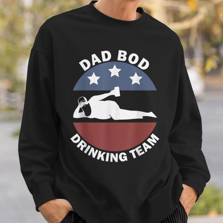 Dad Bod Drinking Team American Us Flag Vintage Fathers Day Sweatshirt Gifts for Him