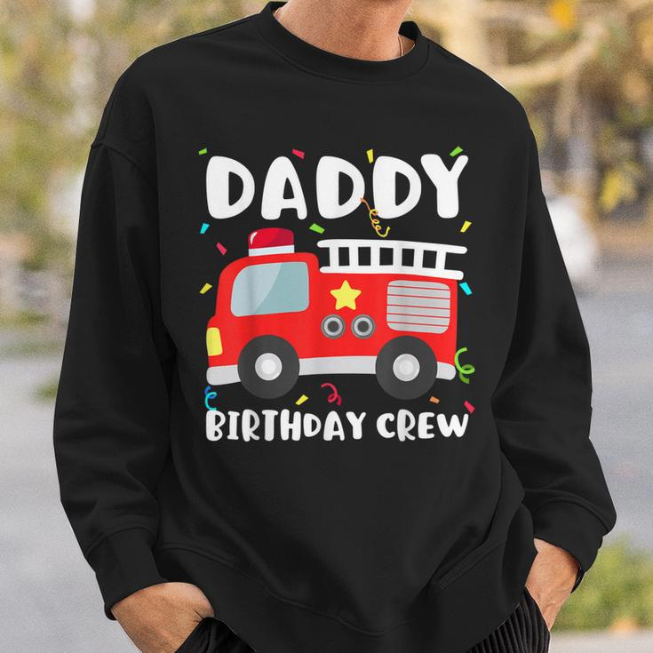 Daddy Birthday Crew Fire Truck Party Firefighter Dad Papa Sweatshirt Gifts for Him