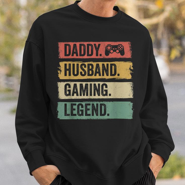 Daddy Ehemann Gaming Legende Vintage Video Gamer Papa Vater Sweatshirt Geschenke für Ihn