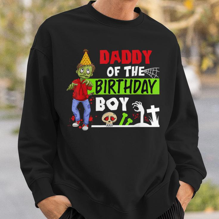 Daddy Of The Birthday Boy Funny Cute Zombie Kids &Amp Boys Sweatshirt Gifts for Him