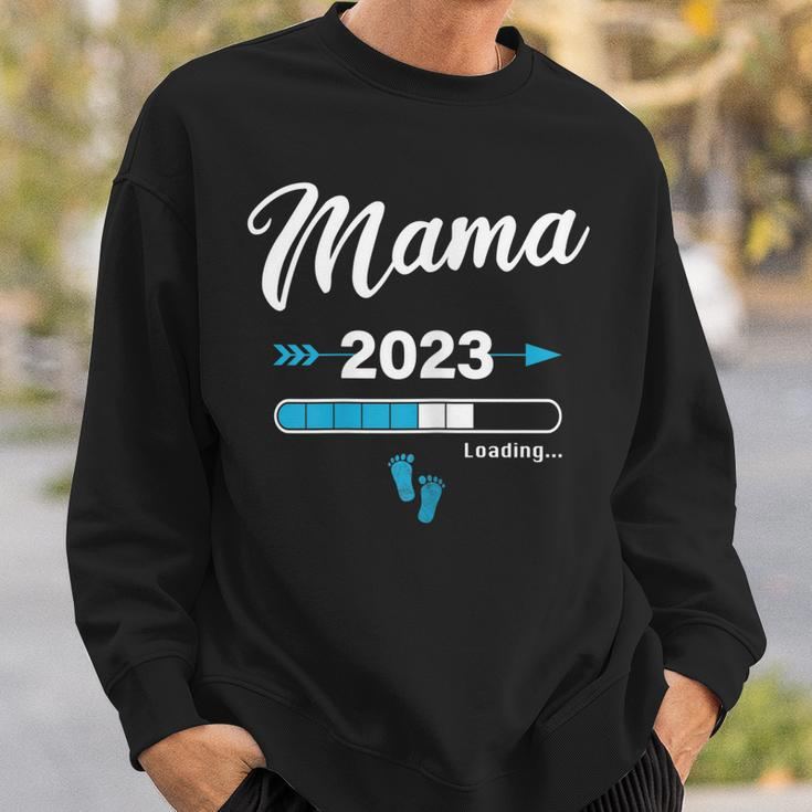 Damen Mama Loading 2023 Sweatshirt für Werdende Mütter Geschenke für Ihn