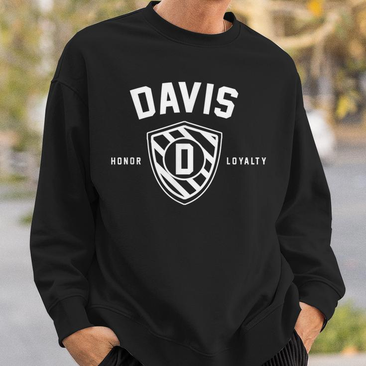 Davis Family Shield Last Name Crest Matching Reunion Sweatshirt Gifts for Him