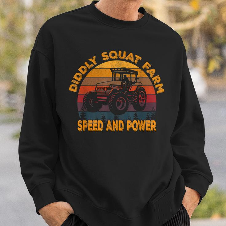 Diddly Squat Farm Speed And Power - Tractor Vintage Sweatshirt Gifts for Him