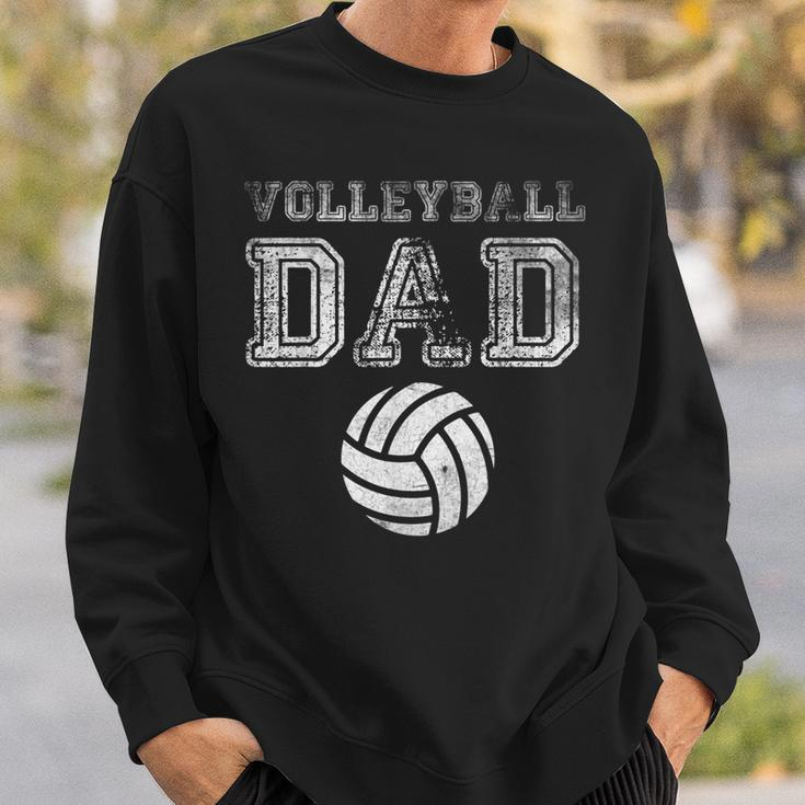 Distressed Quote Vintage Volleyball Dad Sweatshirt Gifts for Him