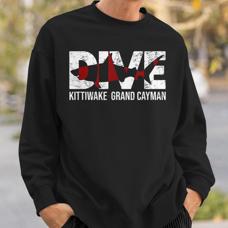 Dive Grand Cayman Kittiwake Scuba Diving Diver Men Women Sweatshirt Graphic Print Unisex Gifts for Him