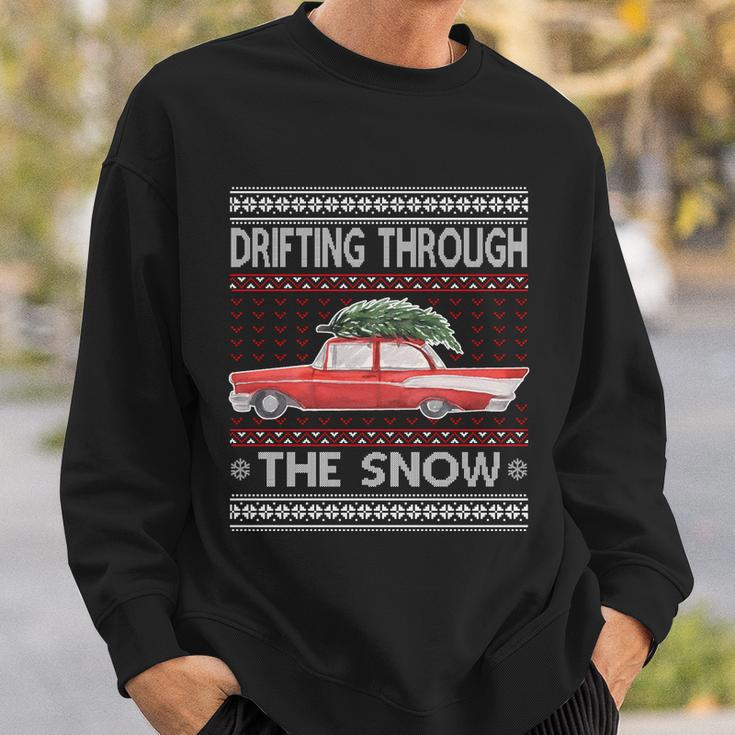 Drifting Through The Snow Ugly Christmas Sweater Sweatshirt Gifts for Him