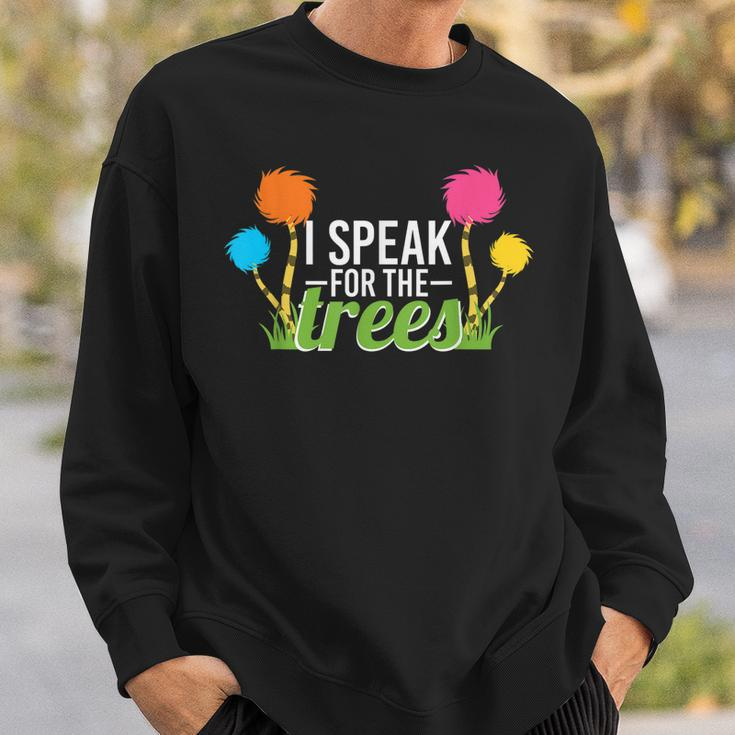 Earth Day Nature Lover Design Speak For The Trees Sweatshirt Gifts for Him
