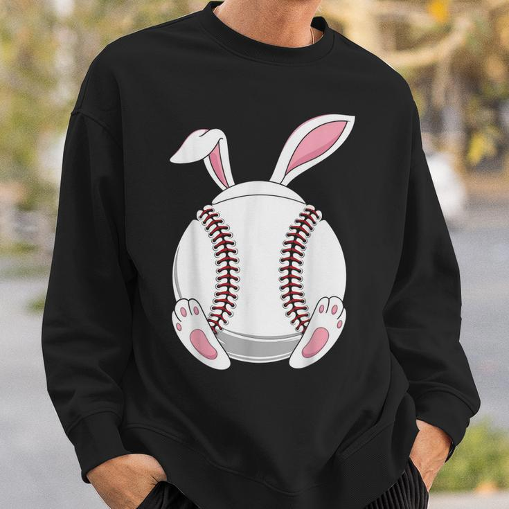 Easter Bunny Baseball - Funny Easter Baseball Rabbit Ears Sweatshirt Gifts for Him