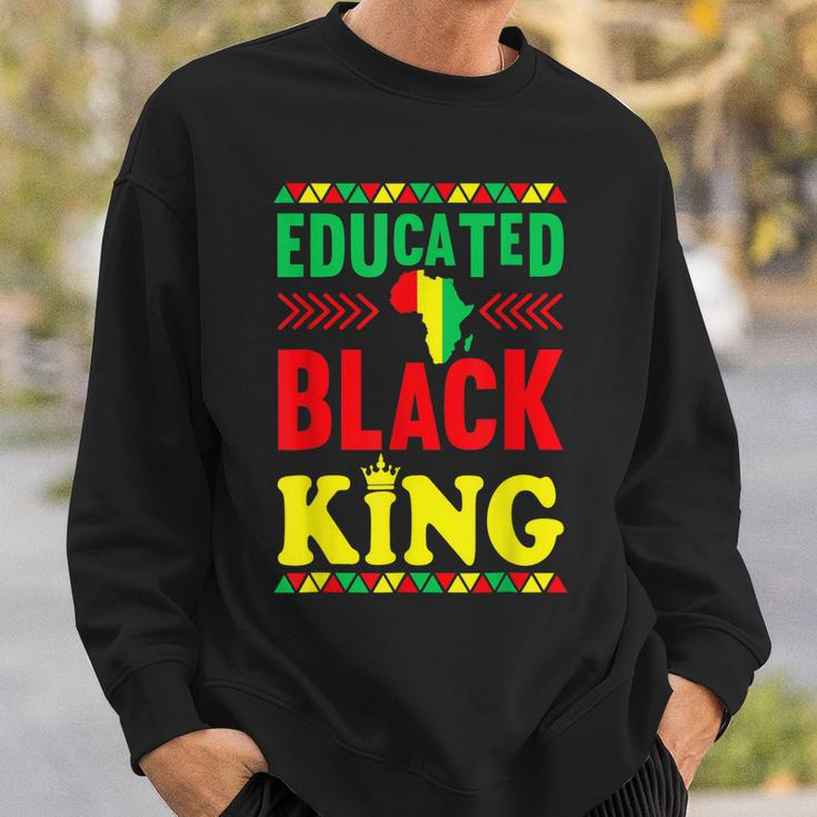 Educated Black King African American Melanin Black History V2 Sweatshirt Gifts for Him