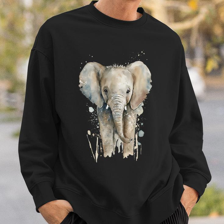 Elephant Watercolor Sweatshirt Gifts for Him