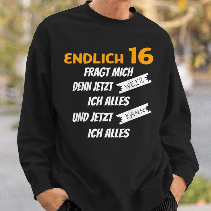 Endlich 16 Lustiges Geburtstags Sweatshirt Geschenke für Ihn