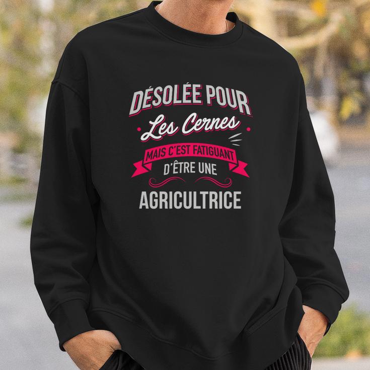 Entschuldigung für die Augenringe - Agricultrice Sweatshirt, Müdes Bauerin Design Geschenke für Ihn