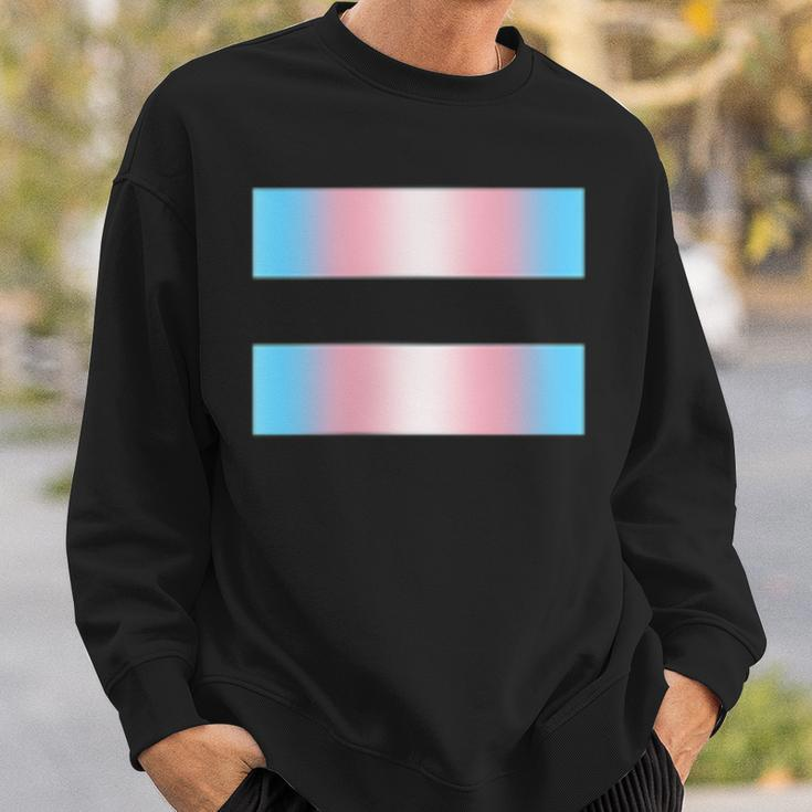Equality Subtle Trans Pride Flag Transgender Rights Ally Sweatshirt Gifts for Him