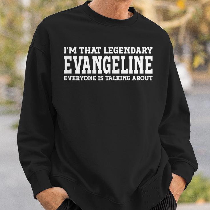 Evangeline Frauen Sweatshirt, Lustiges Persönliches Namen-Design Geschenke für Ihn