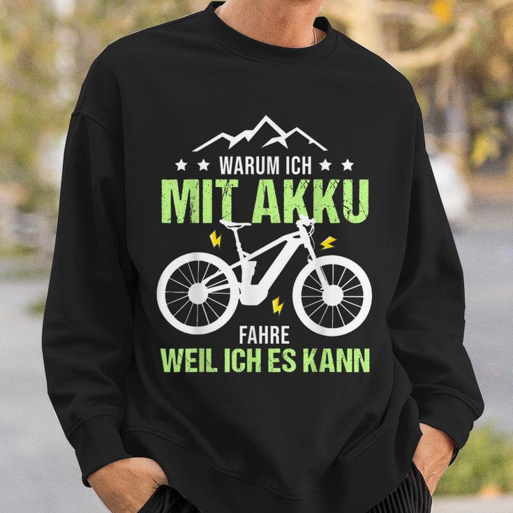 Fahrrad E-Bike Elektrofahrrad Lustig Spruch Motiv Radfahren Sweatshirt Geschenke für Ihn