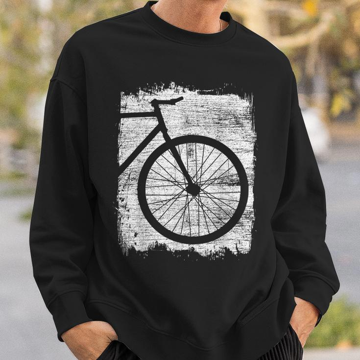 Fahrrad-Silhouette Grafik-Sweatshirt in Schwarz, Stilvolles Radfahrer-Tee Geschenke für Ihn